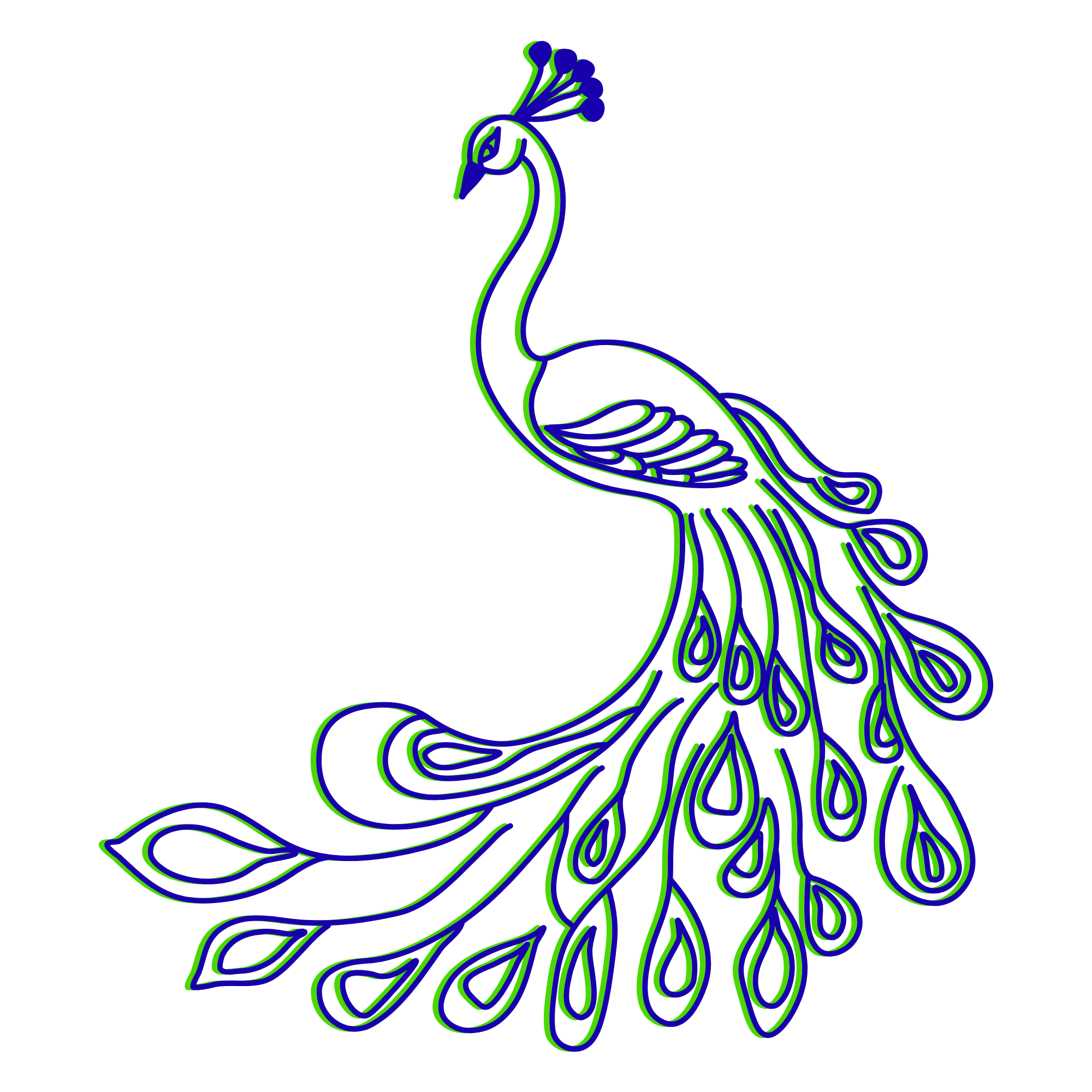 Werd Berd peacock logo